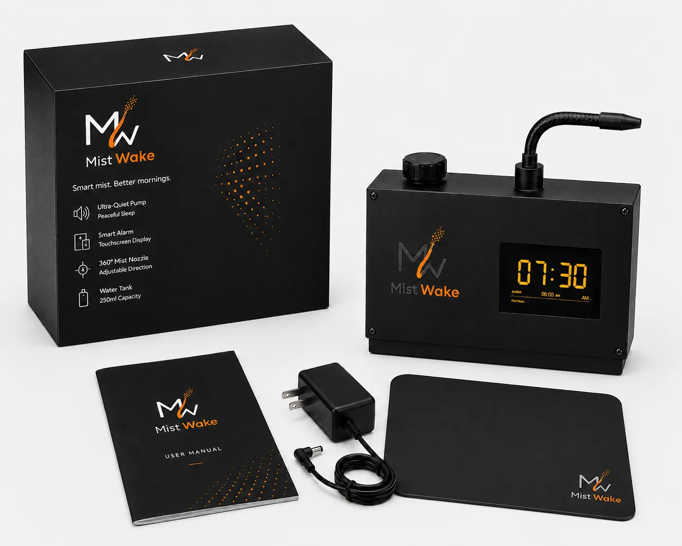 Planned package contents — concept illustration, not the final retail box